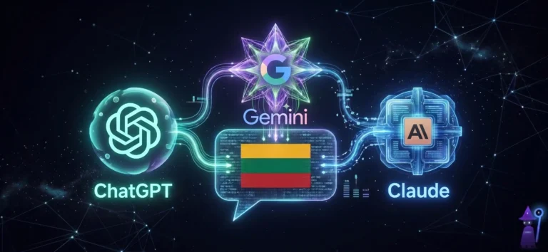 ChatGPT vs Claude vs Gemini lietuviškai